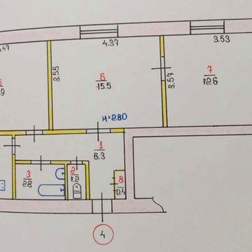 3-кімнатна квартира 2/2п. Карачуни