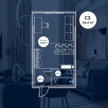 Продаж 1-кімнатної квартири в ЖК «Нова Європа» ЖК Нова Європа