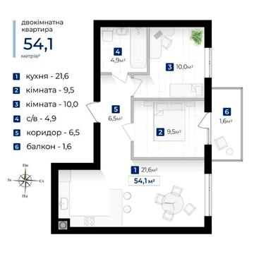 Двохкімнатна - лише до Чорної П’ятниці діє спеціальна ціна!