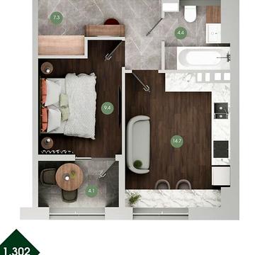 Продаж 1к Квартира 28-ї Бригади (Паустовського) вулиця