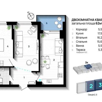Терміновий продаж! 2 кімнатна з ремонтом, газове опалення! Центр міста ЖК Iq House