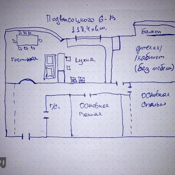 Генератор! Продам 3к, 2 ванные, 12 эт, Подвысоцкого 6В, Драгомирова