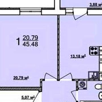 Продаж 1к Квартира Миру вулиця ЖК Мира-3