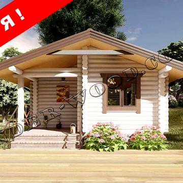 АКЦІЯ Будинок 43 м2 від 13.495 $, дерево смерека, брус. 2 комплектації