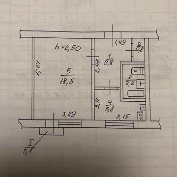 Продам 1-кімнатну квартиру, 30,2 кв.м, 2 поверх.