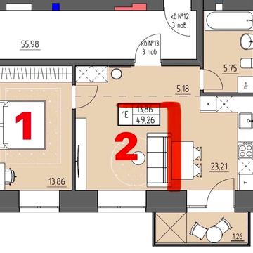 1-кімнатна в Рівному з можливістю перепланувати в 2-кімнатну ЖК Зиг Заг