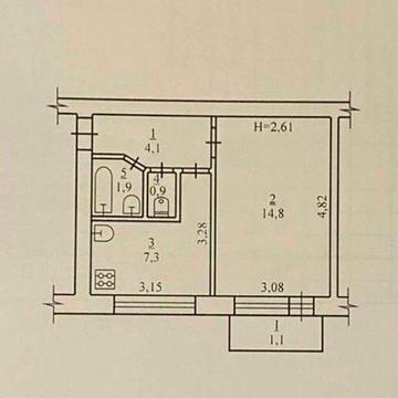 Пропоную до продажу 1-кімнатну квартиру в центрі Канева