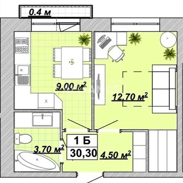 Готова 1-кімнатна квартира в центрі міста