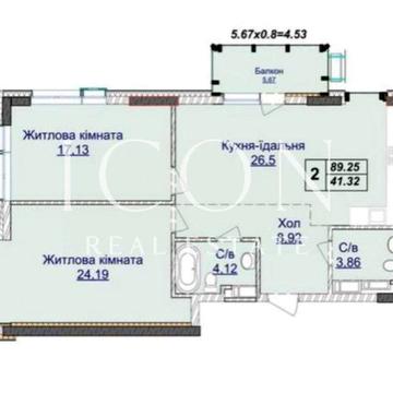 Продаж 2к квартири | 89м² |  ЖК “Новопечерські Липки” ЖК Новопечерські Липки
