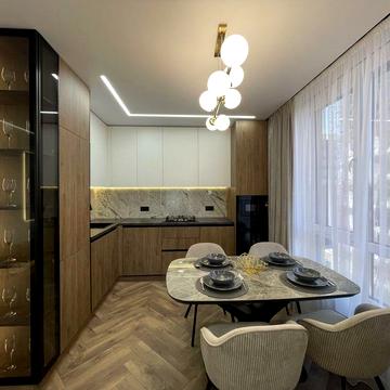Продаж квартири з ремонтом. Кухня вітальня Фемелі Плаза ЖК Фемелі Плаза