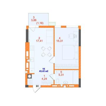 Продаж 1к Квартира Кутузова вулиця ЖК SKYLINE