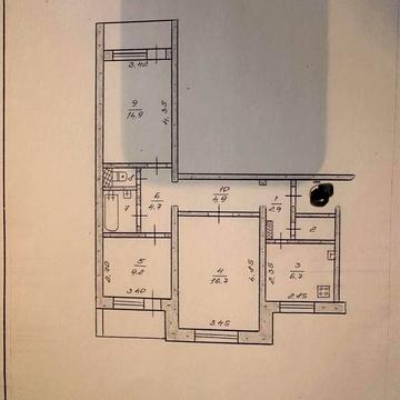 Продам 3-х комн кв Лівий берег, 3 мкр, Камʼянське