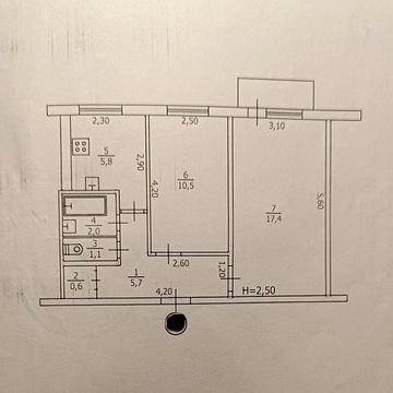 Продаж 2 кімнатної квартири в центрі Чугуєва
