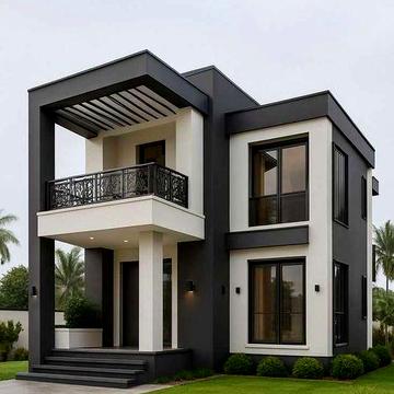 Двоповерховий будинок біля озерної