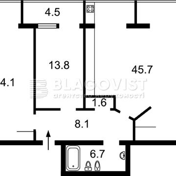 Кудрявська 31/33 Продаж 3 кімнатна в цегляному будинку 104 м 165000$