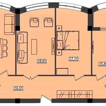 Квартира в новобудові в місті Південне 105.3 ЖК "ДІМ У МОРЯ"