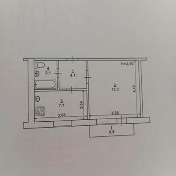 1 комн.на мкр. Даманский, 8/10, от хозяина.