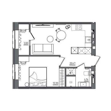 Квартира з лоджією ЖК "Субурбія"