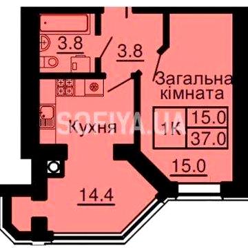 Терміново з документами 1 кім.кв. ЖК Софія Нова,Чабани, Теремки 53000₴ ЖК Sofia Nova