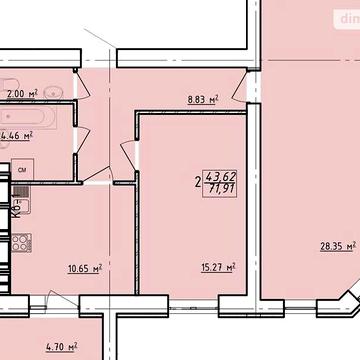 Продаж 2к Квартира Заливна вулиця ЖК Левада 2