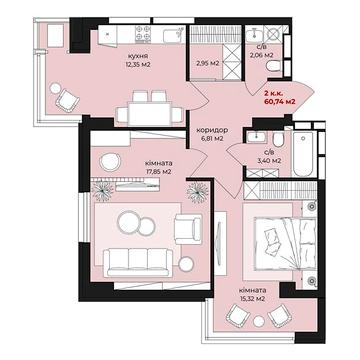 Продаж 2к Квартира Котовського вулиця ЖК Дом на Грушевського