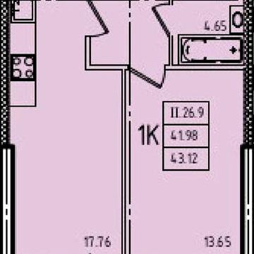 1 кімнатна зданий будинок аркадія ЖК Еллада