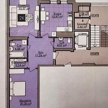 Продається 2  кімнатна квартира вул. Підголоско БК Резидент, здана!