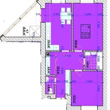 2-кімнатна квартира 68 м2 ЖК Міленіум  від власника ЖК Millenium