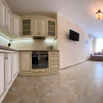 Глушкова 9в, 9 поверх, м. Іподром, 55м2, кухня-вітальня і спальня