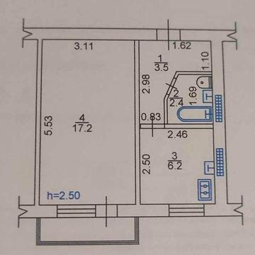Продам 1-кім в Центрі