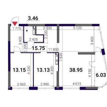 Продаж єОселя! Видова трехкімнатна квартира ЖК Грейт/Great Дарницький ЖК Грейт