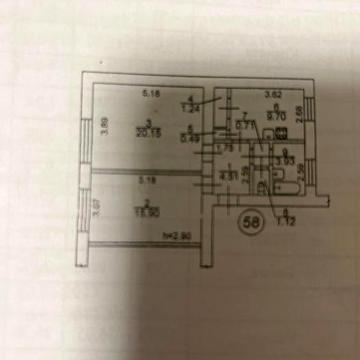 Продам 2х кімнатну повнометражну квартиру