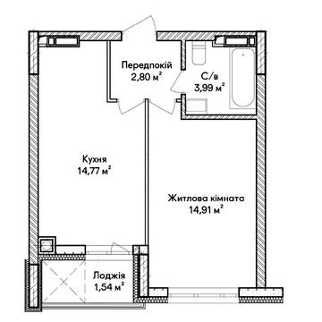 Продаж 1к Квартира Соборна (ІІІ Інтернаціоналу) вулиця ЖК Олимп