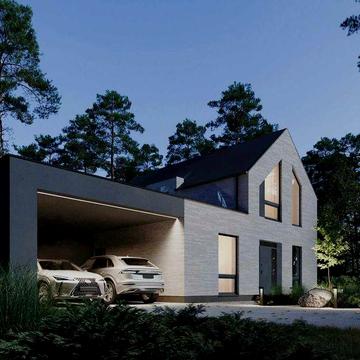 Дизайнерський будинок 160м2 під Києвом в лісі, с. Бобриця, поряд озеро