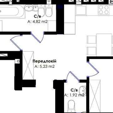 Двокімнатна з виглядом на центральний парк ЖК Основа - 1