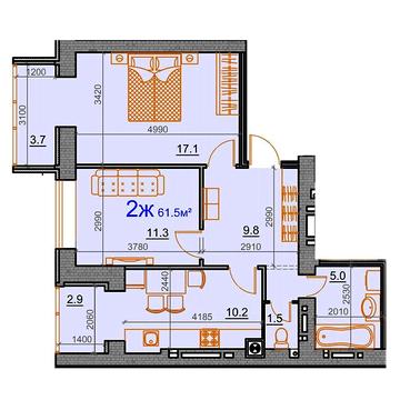 Продаж 2к Квартира Курортна вулиця ЖК Курортный