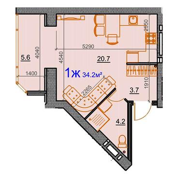 Продаж 1к Квартира Курортна вулиця ЖК Курортный