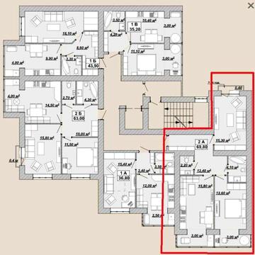 Продаж двокімнатної квартири двостороннього планування ЖК Княгинин