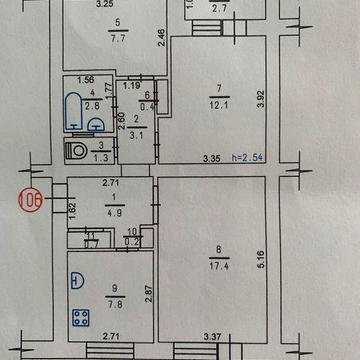 Трикімнатна квартира у центрі міста