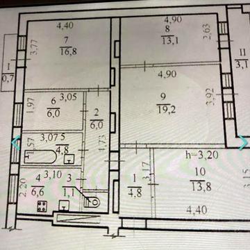 Сдам 4 к.кв. без мебели возле парка Шевченко можно под офис