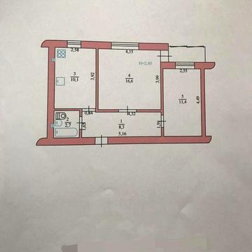 Продаж 2 кімнатна "чешка", 5 поверх/9,район райлікарні,Черняховського