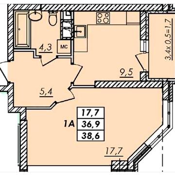 Продаю 1-комнатную квартиру в ЖК Реал Парк/Срочно ЖК Реал Парк