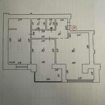 3-кімнатна квартира в Новобудові, ЦЕНТР, 7 поверх, 60.6м2 + комора ЖК Центральний