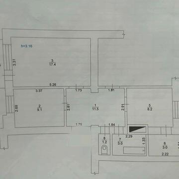 Дві кімнати без ремонту у трикімнатні квартирі