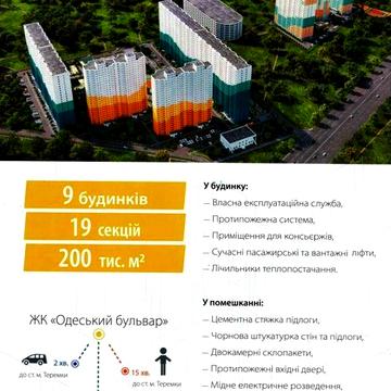 Продам 1 кімнатну квартиру в ЖК Одеський бульвар 2 (Переуступка). ЖК Одеський бульвар 2
