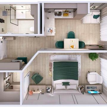 Велика однокімнатна квартира 40кв.м, Деснянський район ЖК Family budo