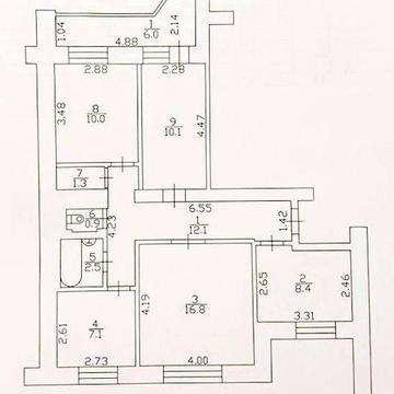 3 поверх, 80м2. 4 кімнати, лоджія.  Круг, Мазепи, Проспект Перемоги.