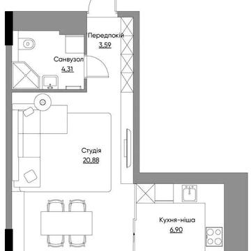 Однокімнатна Лакі Ленд з документами ЖК Lucky Land
