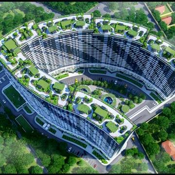 1к квартира в ЖК Атмосфера, 20 этаж, 45м, 63 тыс. Боковой вид моря! ЖК Атмосфера