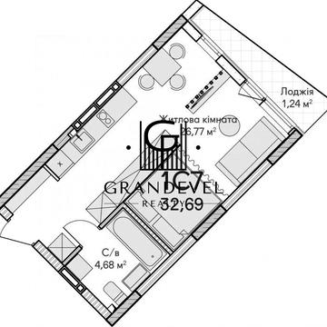 Продаж однокімнатної квартири-студії в ЖК Синергія Сіті, Ірпінь